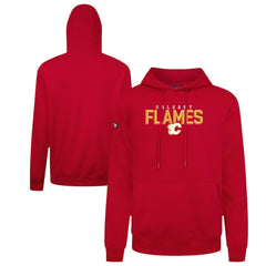 Calgary Flames Levelwear Podium Carve Pullover Hoodie - Red Hoodies