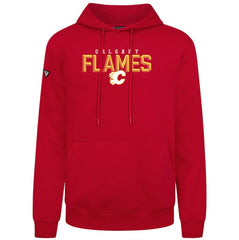 Calgary Flames Levelwear Podium Carve Pullover Hoodie - Red Hoodies