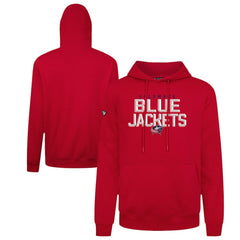 Columbus Blue Jackets Levelwear Podium Carve Pullover Hoodie - Red Hoodies