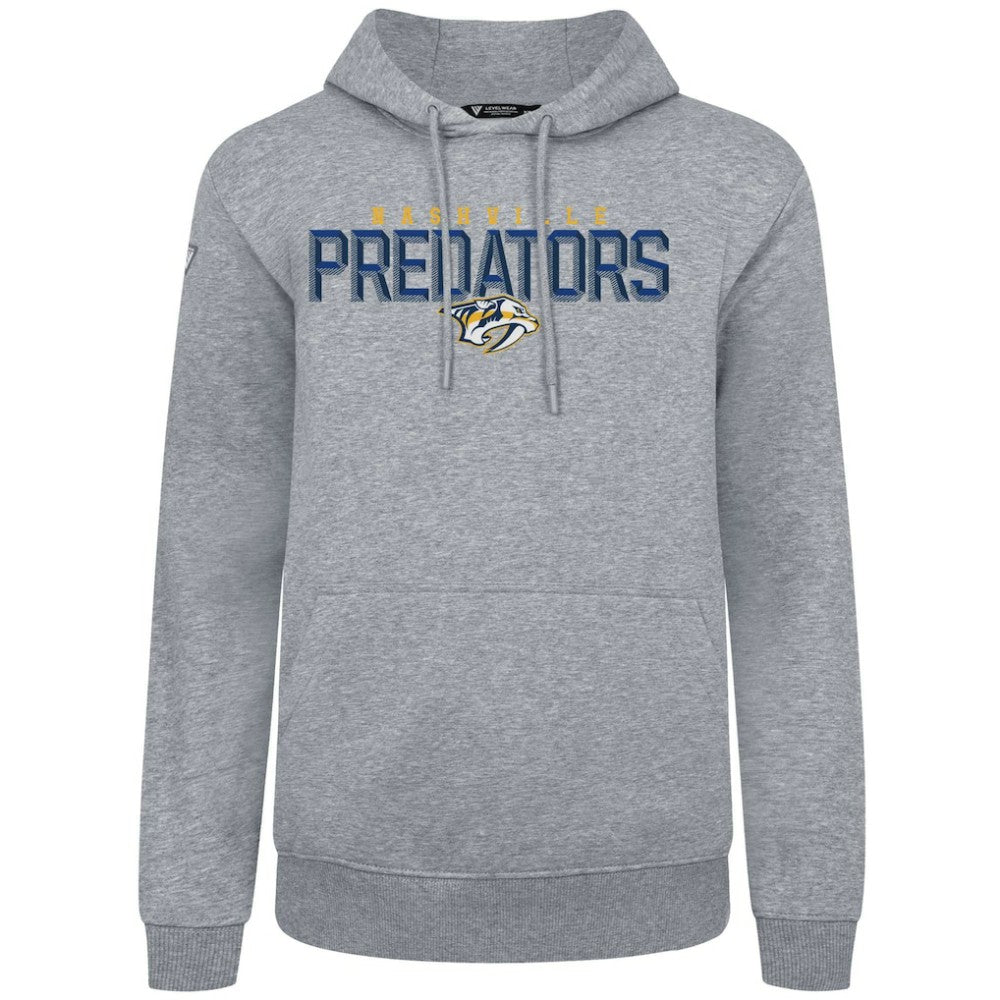 Nashville Predators Levelwear Podium Carve Pullover Hoodie - Gray Hoodies