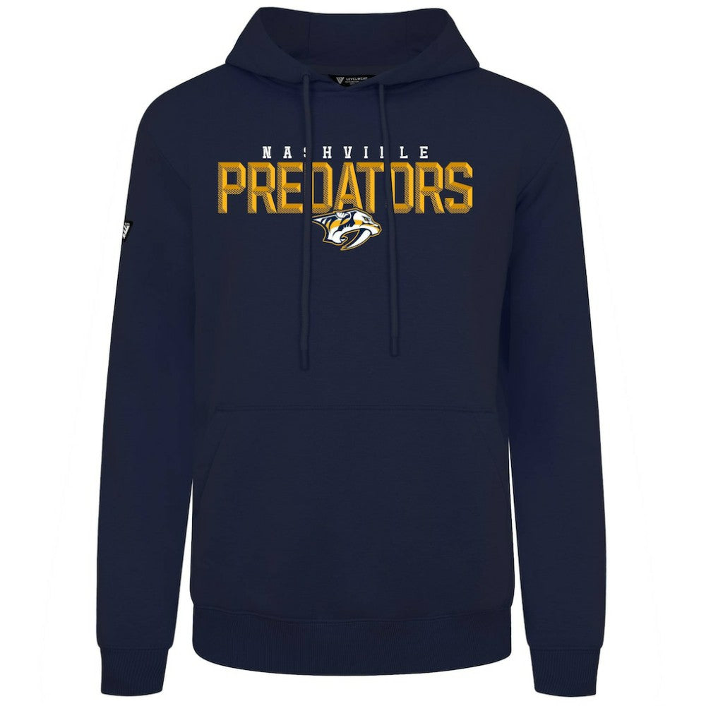Nashville Predators Levelwear Podium Carve Pullover Hoodie - Navy Hoodies