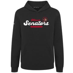 Ottawa Senators Levelwear Youth Podium Monument Pullover Hoodie - Black Hoodies