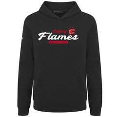 Calgary Flames Levelwear Youth Podium Monument Pullover Hoodie - Black Hoodies