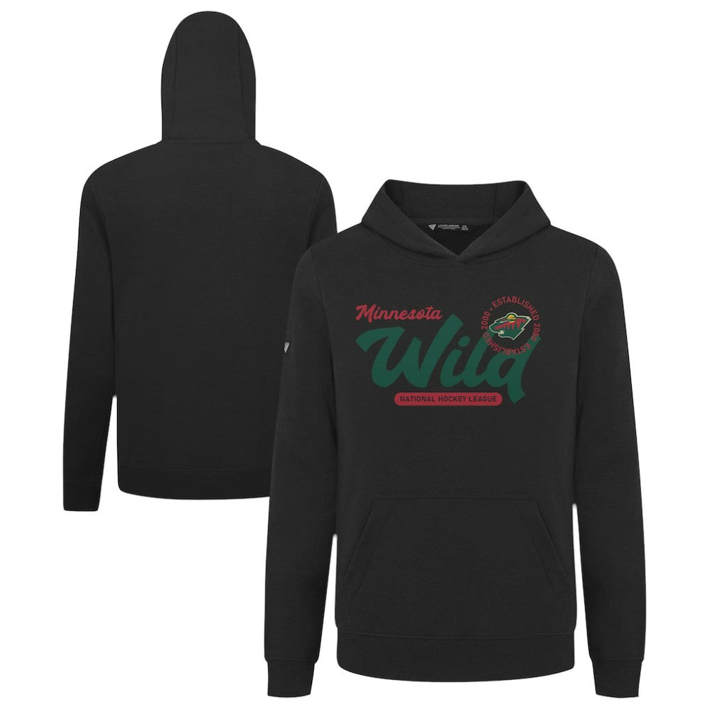 Minnesota Wild Levelwear Youth Podium Monument Pullover Hoodie - Black Hoodies