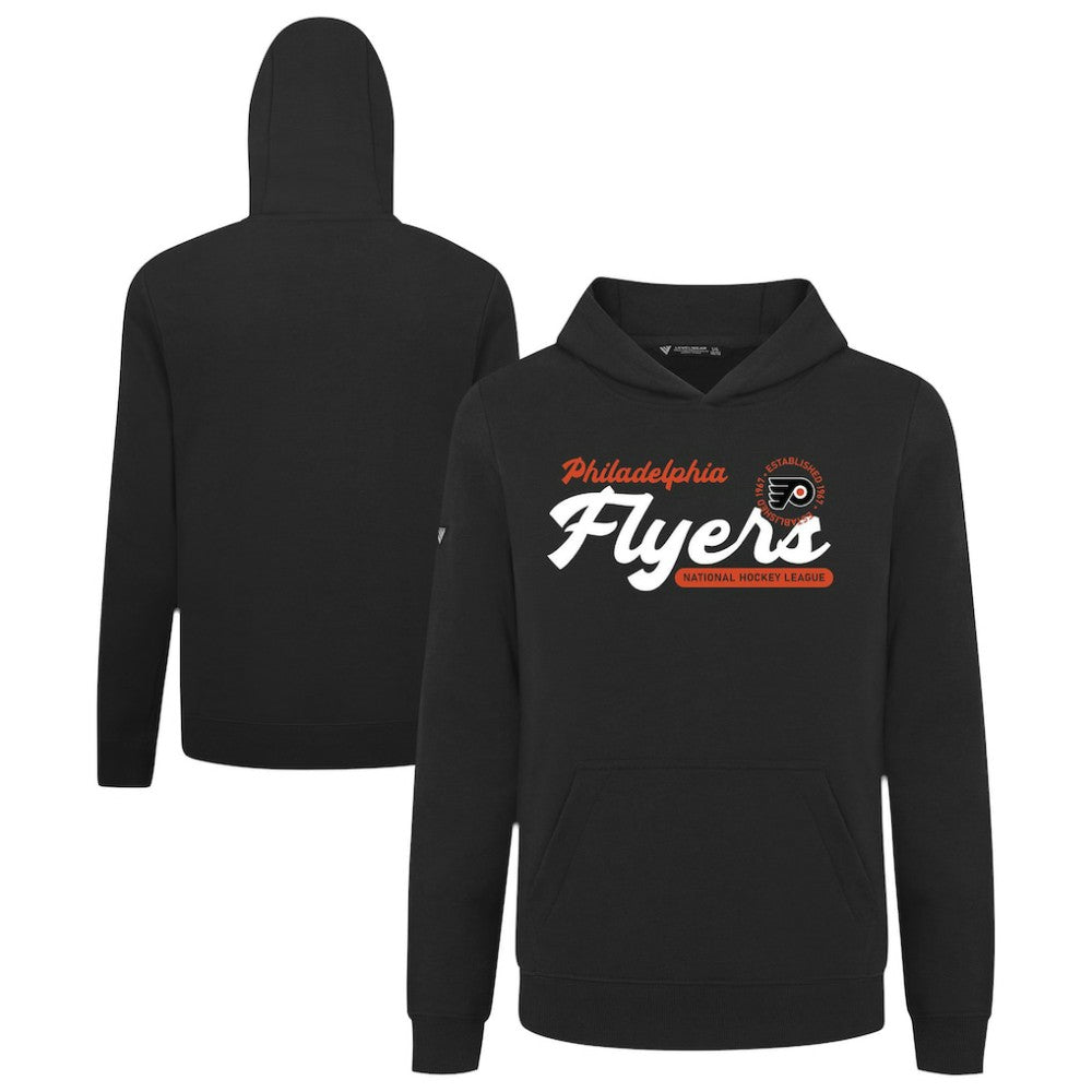 Philadelphia Flyers Levelwear Youth Podium Monument Pullover Hoodie - Black Hoodies