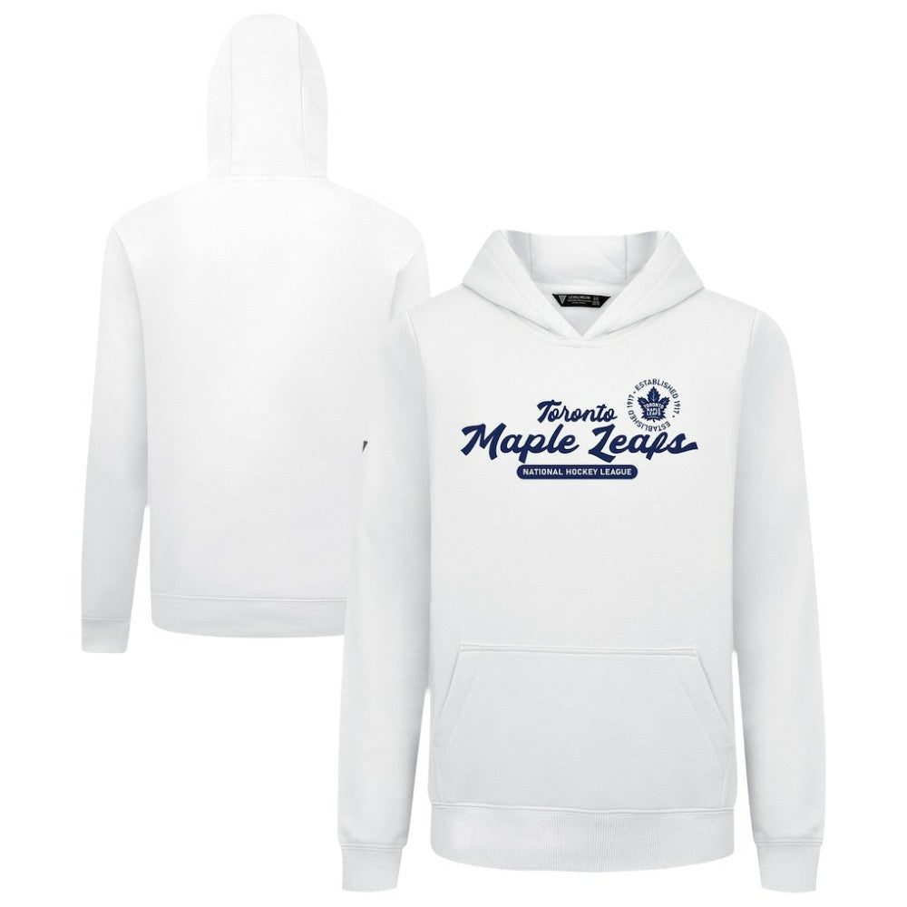 Toronto Maple Leafs Levelwear Youth Podium Monument Pullover Hoodie - White Hoodies
