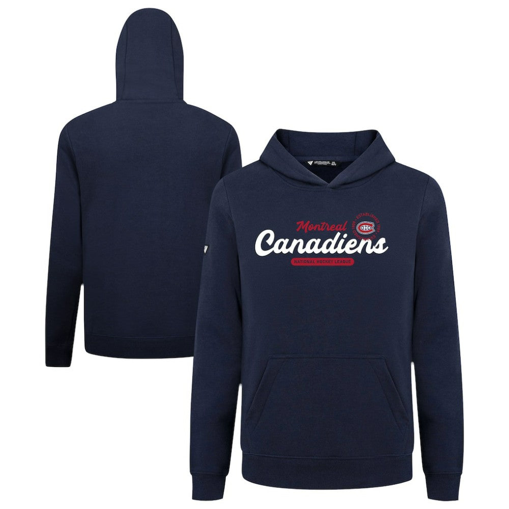Montreal Canadiens Levelwear Youth Podium Monument Pullover Hoodie - Navy Hoodies