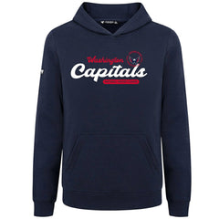 Washington Capitals Levelwear Youth Podium Monument Pullover Hoodie - Navy Hoodies