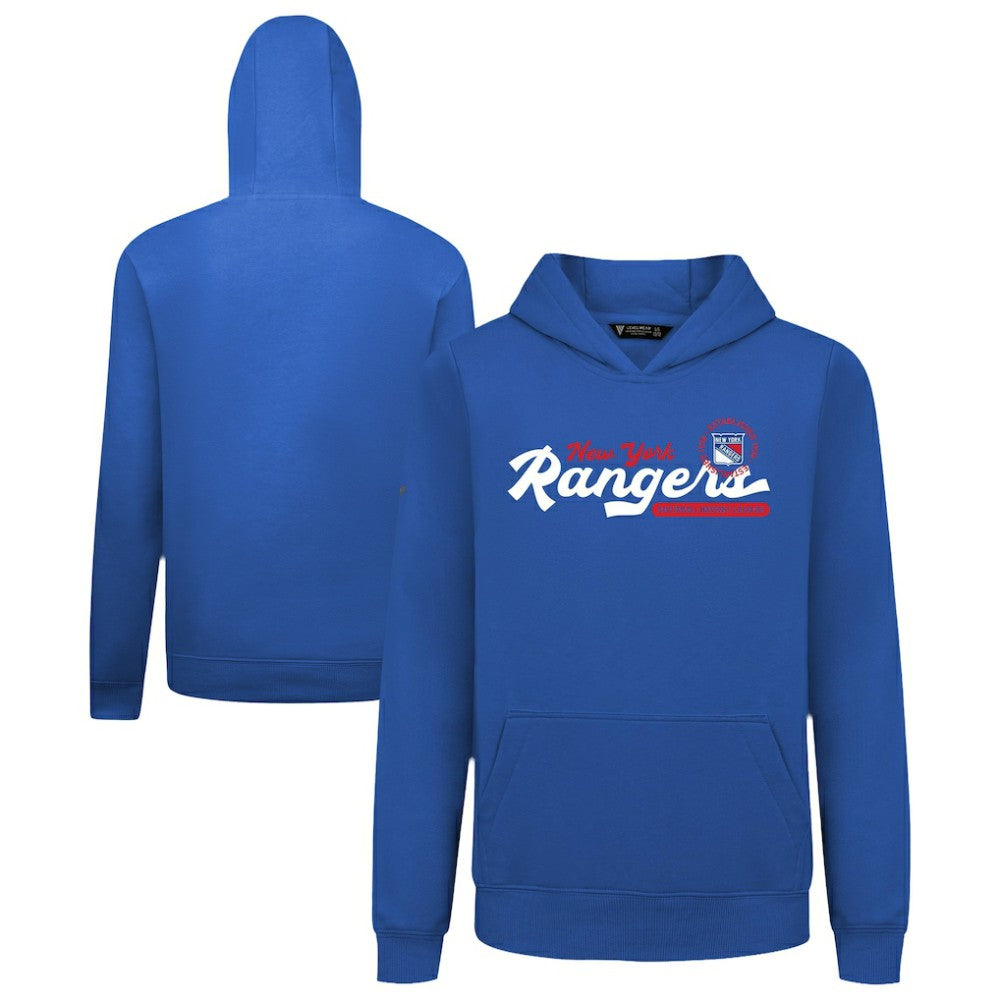 New York Rangers Levelwear Youth Podium Monument Pullover Hoodie - Royal Hoodies