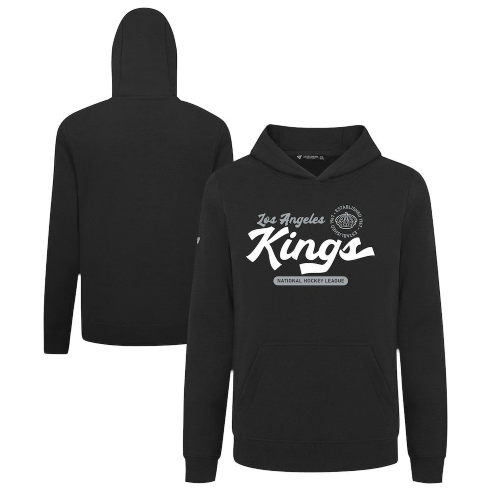 Los Angeles Kings Levelwear Youth Podium Monument Pullover Hoodie - Black Hoodies