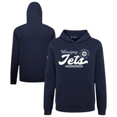 Winnipeg Jets Levelwear Youth Podium Monument Pullover Hoodie - Navy Hoodies