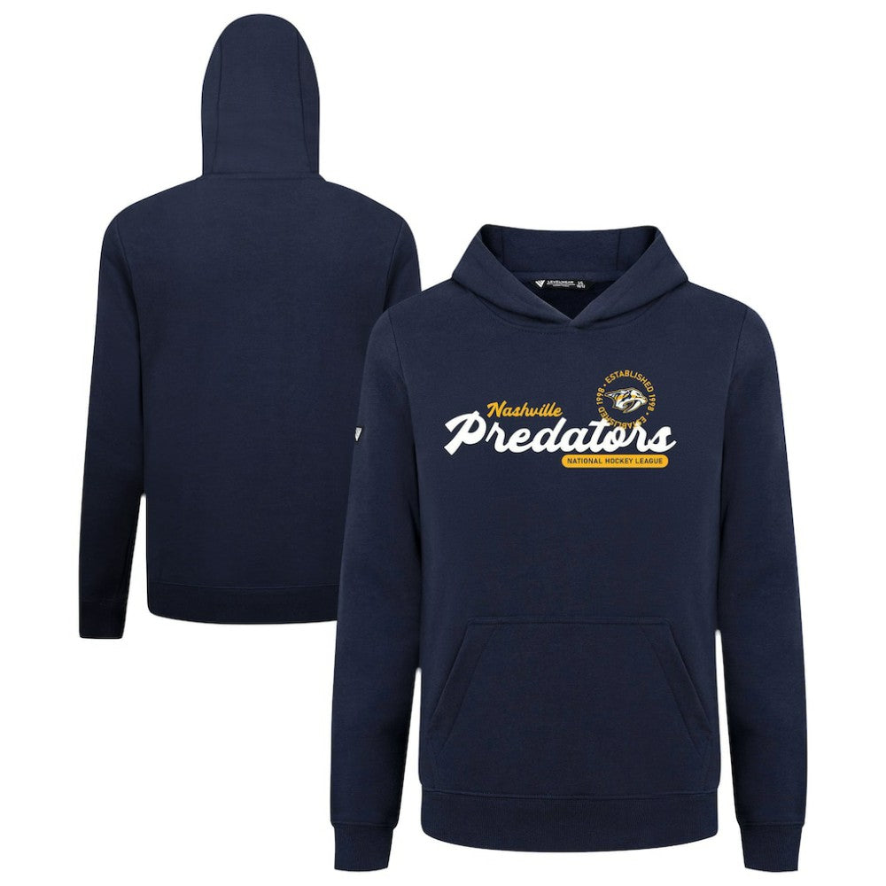Nashville Predators Levelwear Youth Podium Monument Pullover Hoodie - Navy Hoodies