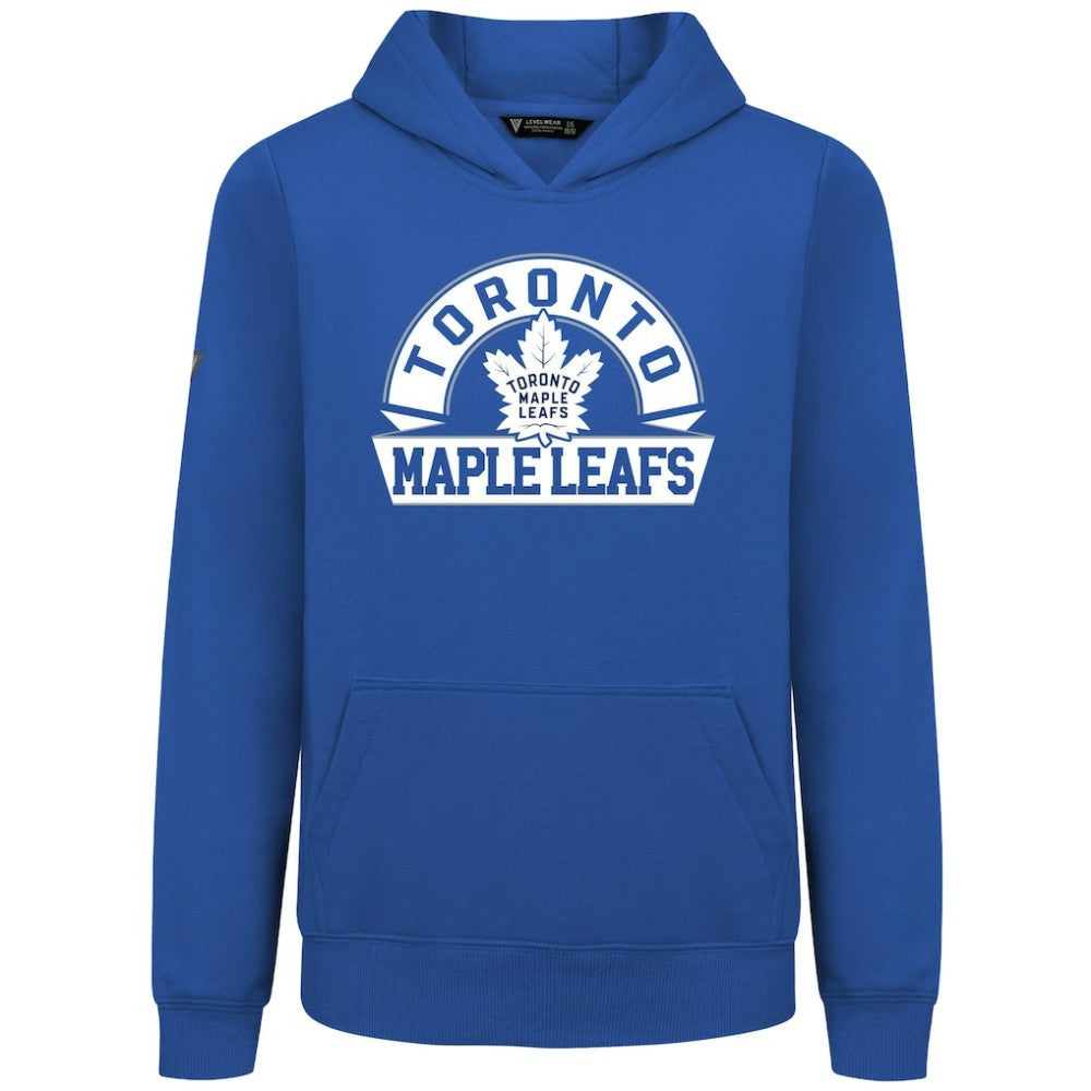 Toronto Maple Leafs Levelwear Youth Podium Banner Arch Pullover Hoodie - Royal Hoodies