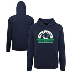 Vancouver Canucks Levelwear Youth Podium Banner Arch Pullover Hoodie - Navy Hoodies