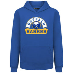 Buffalo Sabres Levelwear Youth Podium Banner Arch Pullover Hoodie - Royal Hoodies