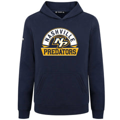 Nashville Predators Levelwear Youth Podium Banner Arch Pullover Hoodie - Navy Hoodies