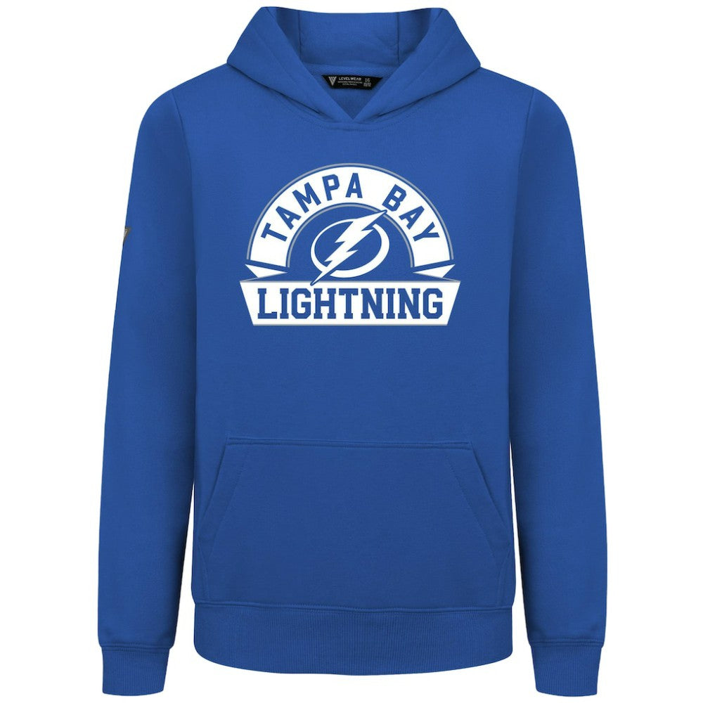 Tampa Bay Lightning Levelwear Youth Podium Banner Arch Pullover Hoodie - Royal Hoodies