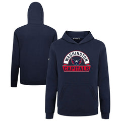 Washington Capitals Levelwear Youth Podium Banner Arch Pullover Hoodie - Navy Hoodies