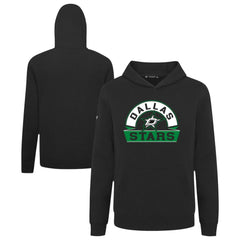 Dallas Stars Levelwear Youth Podium Banner Arch Pullover Hoodie - Black Hoodies