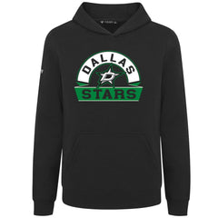 Dallas Stars Levelwear Youth Podium Banner Arch Pullover Hoodie - Black Hoodies