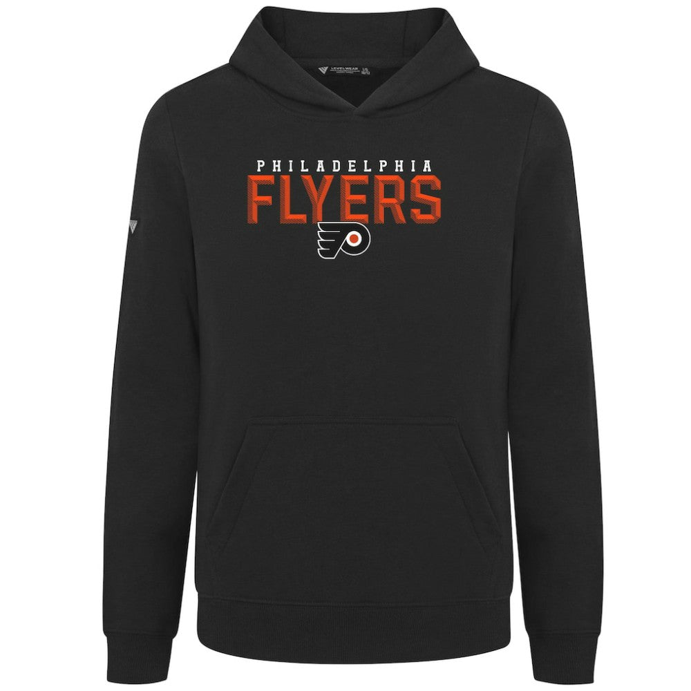 Philadelphia Flyers Levelwear Youth Podium Carve Pullover Hoodie - Black Hoodies