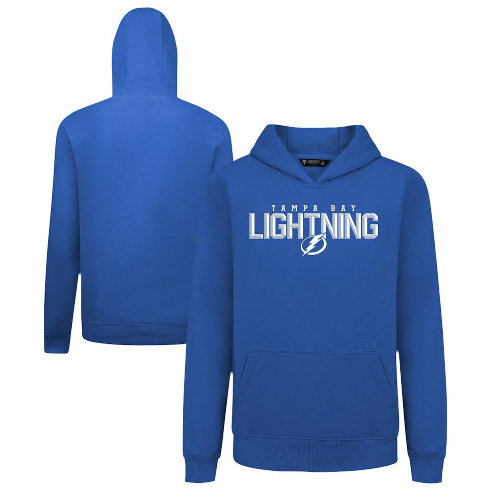 Tampa Bay Lightning Levelwear Youth Podium Carve Pullover Hoodie - Royal Hoodies