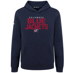 Columbus Blue Jackets Levelwear Youth Podium Carve Pullover Hoodie - Navy Hoodies