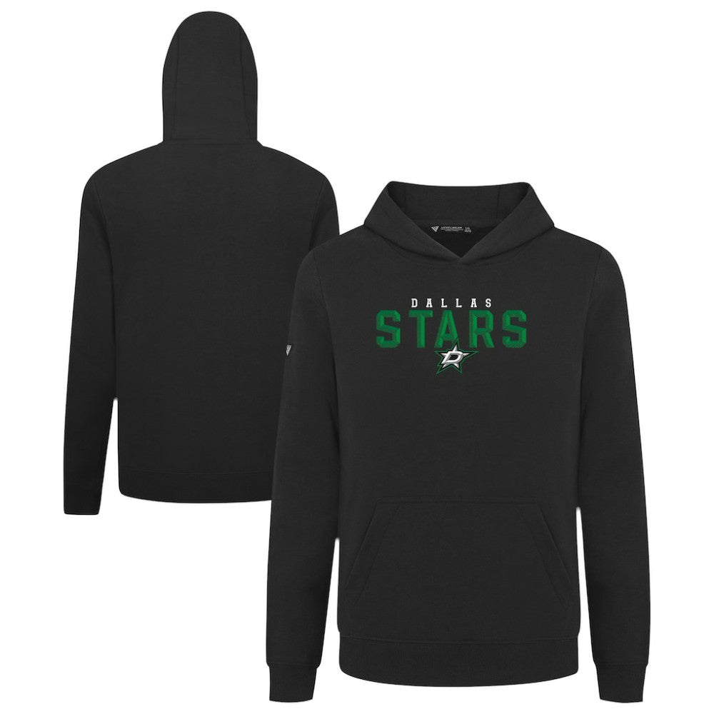 Dallas Stars Levelwear Youth Podium Carve Pullover Hoodie - Black Hoodies
