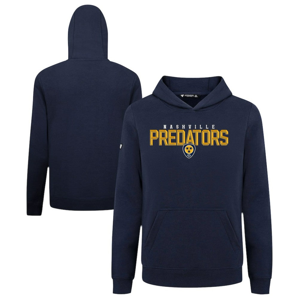 Nashville Predators Levelwear Youth Podium Carve Pullover Hoodie - Navy Hoodies