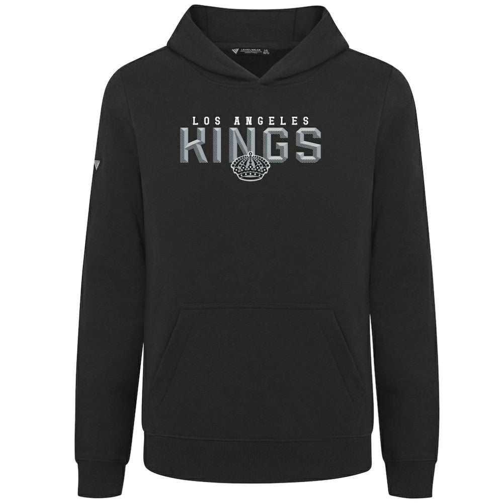 Los Angeles Kings Levelwear Youth Podium Carve Pullover Hoodie - Black Hoodies