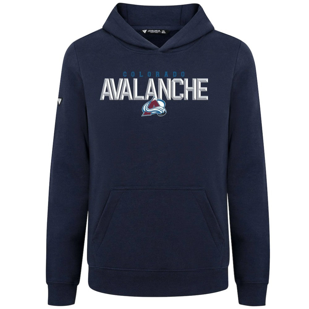 Colorado Avalanche Levelwear Youth Podium Carve Pullover Hoodie - Navy Hoodies