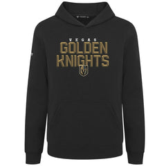 Vegas Golden Knights Levelwear Youth Podium Carve Pullover Hoodie - Black Hoodies