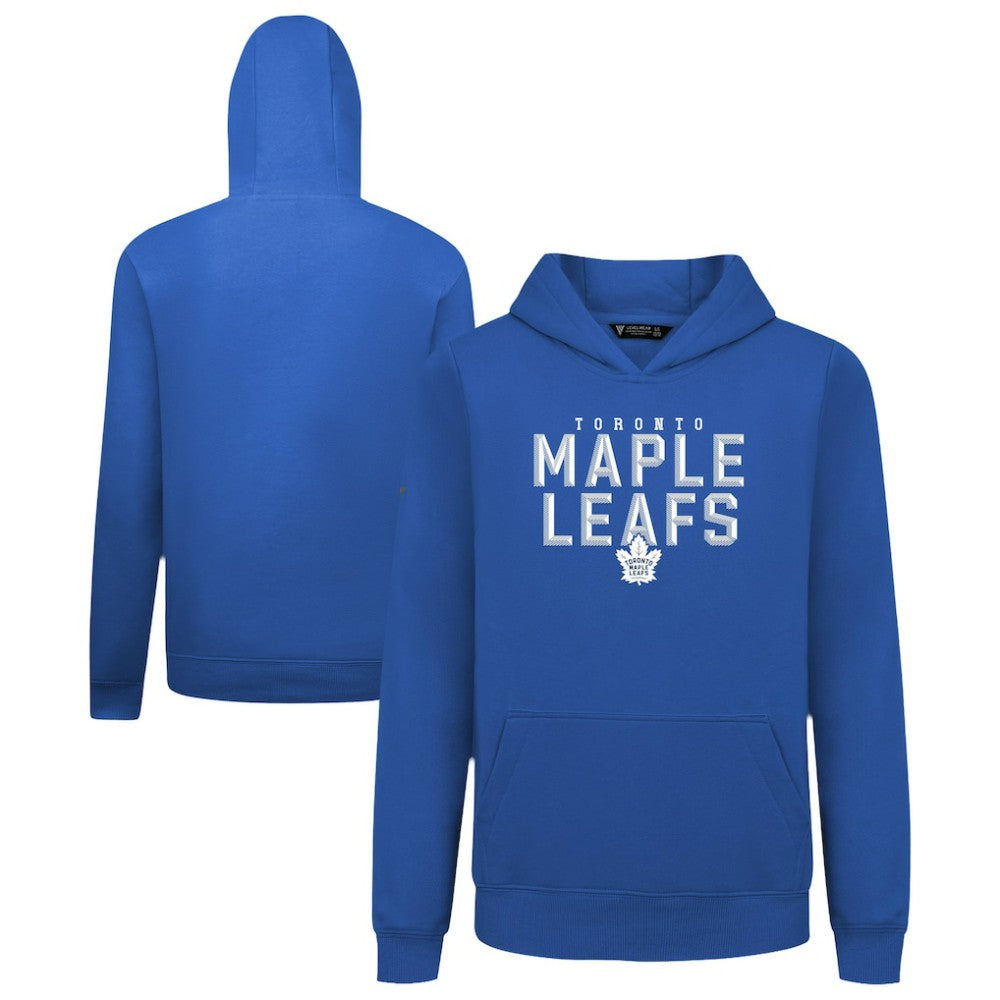 Toronto Maple Leafs Levelwear Youth Podium Carve Pullover Hoodie - Royal Hoodies