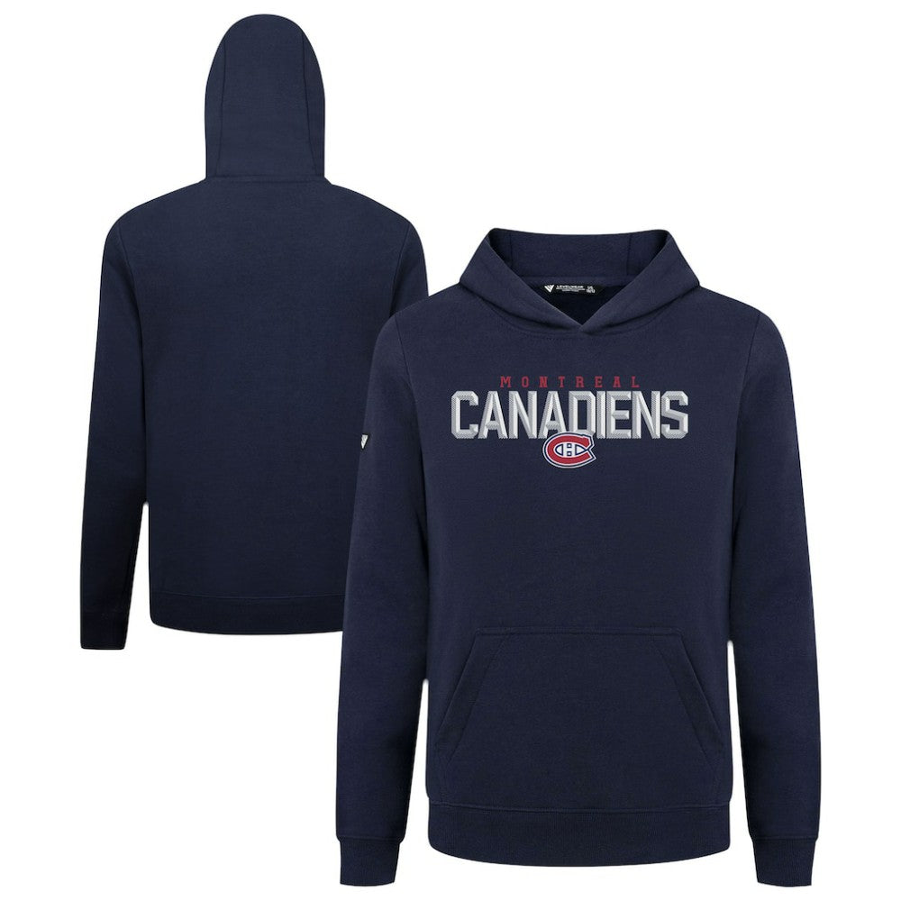 Montreal Canadiens Levelwear Youth Podium Carve Pullover Hoodie - Navy Hoodies