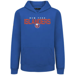 New York Islanders Levelwear Youth Podium Carve Pullover Hoodie - Royal Hoodies
