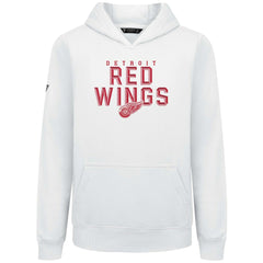 Detroit Red Wings Levelwear Youth Podium Carve Pullover Hoodie - White Hoodies