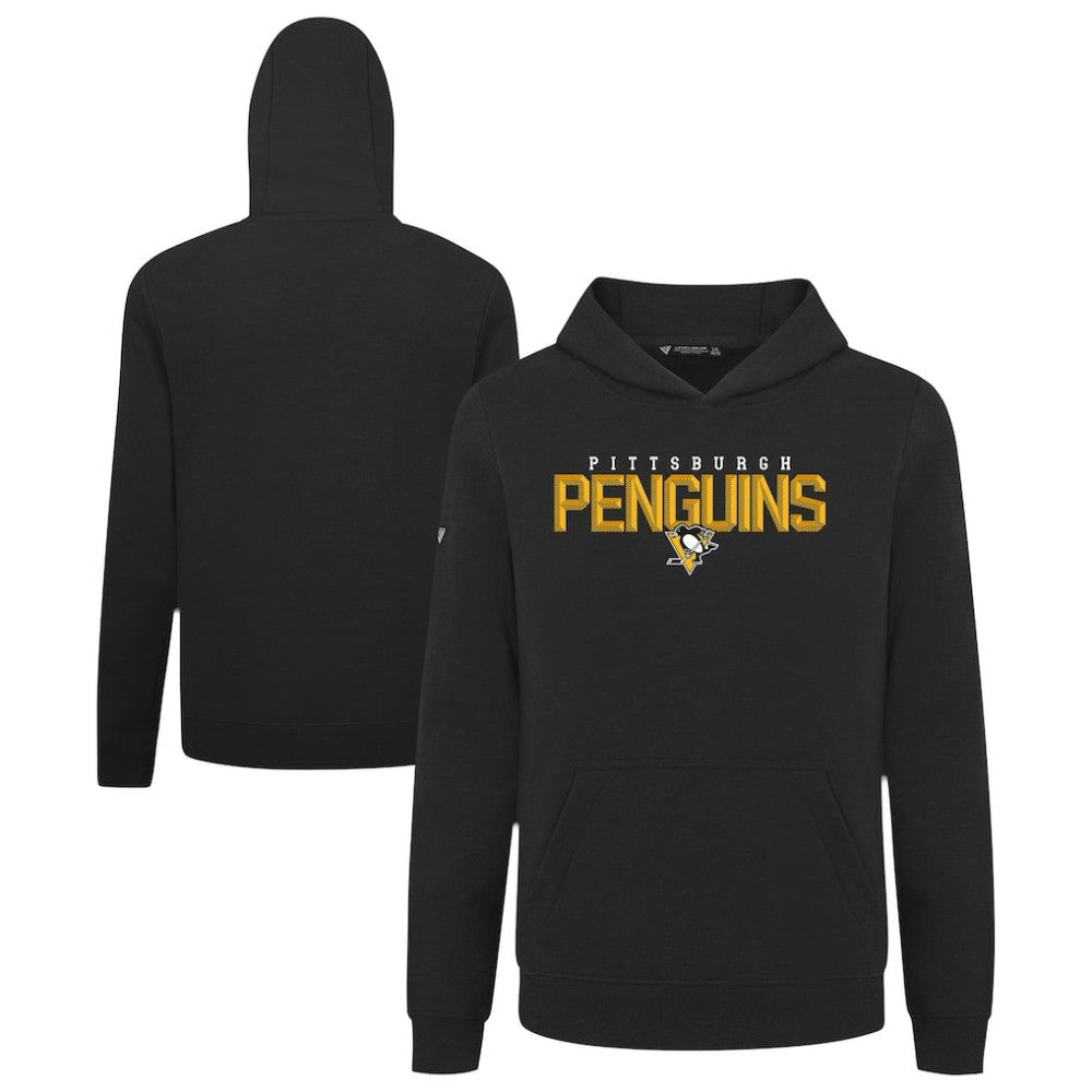 Pittsburgh Penguins Levelwear Youth Podium Carve Pullover Hoodie - Black Hoodies