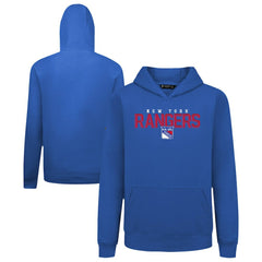 New York Rangers Levelwear Youth Podium Carve Pullover Hoodie - Royal Hoodies
