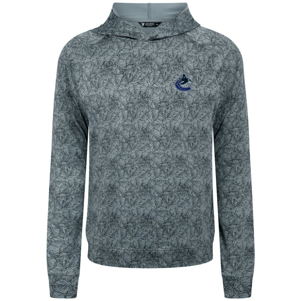 Vancouver Canucks Levelwear Albatross Raglan Pullover Hoodie - Gray Hoodies