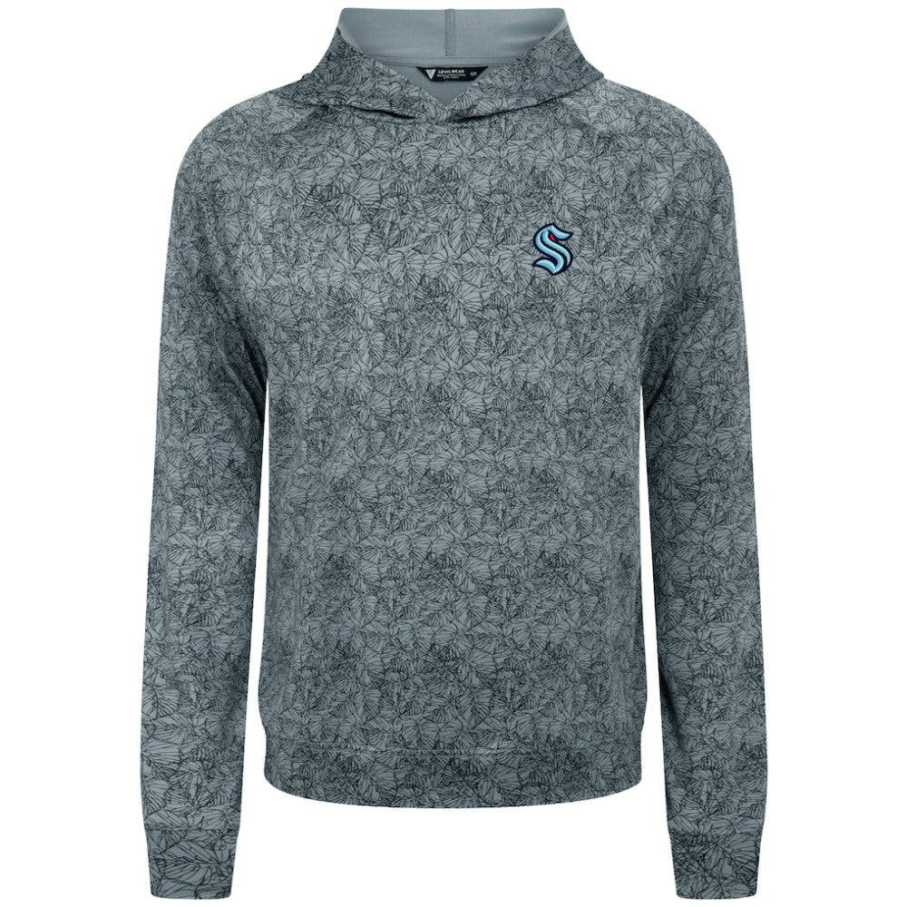 Seattle Kraken Levelwear Albatross Raglan Pullover Hoodie - Gray Hoodies