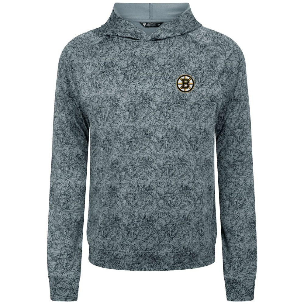 Boston Bruins Levelwear Albatross Raglan Pullover Hoodie - Gray Hoodies