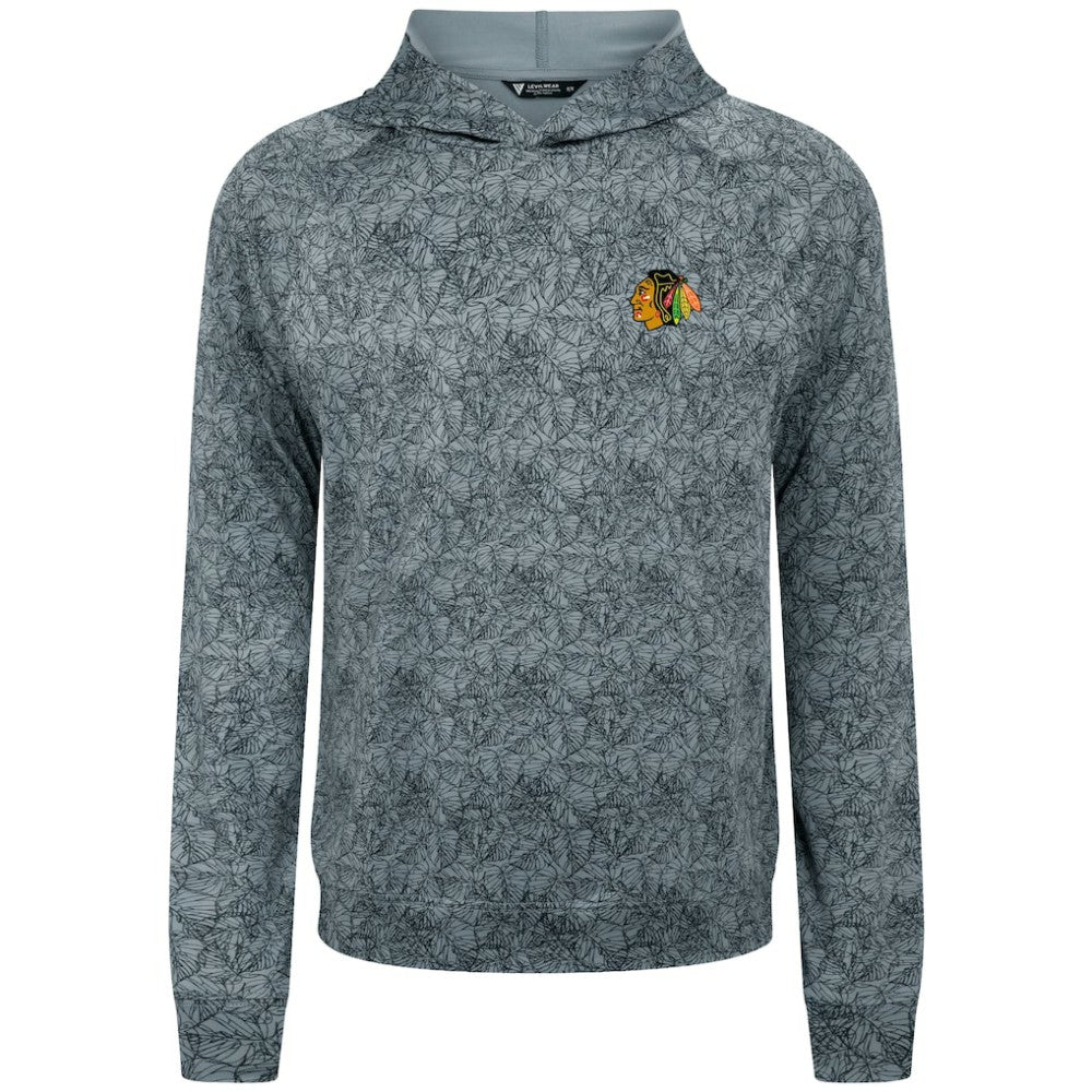 Chicago Blackhawks Levelwear Albatross Raglan Pullover Hoodie - Gray Hoodies