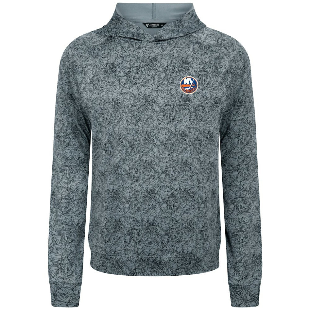 New York Islanders Levelwear Albatross Raglan Pullover Hoodie - Gray Hoodies