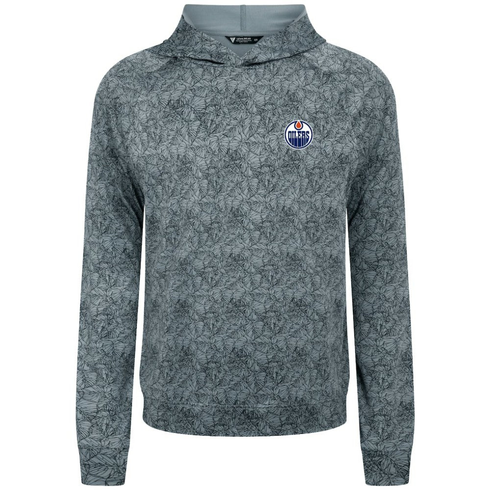 Edmonton Oilers Levelwear Albatross Raglan Pullover Hoodie - Gray Hoodies