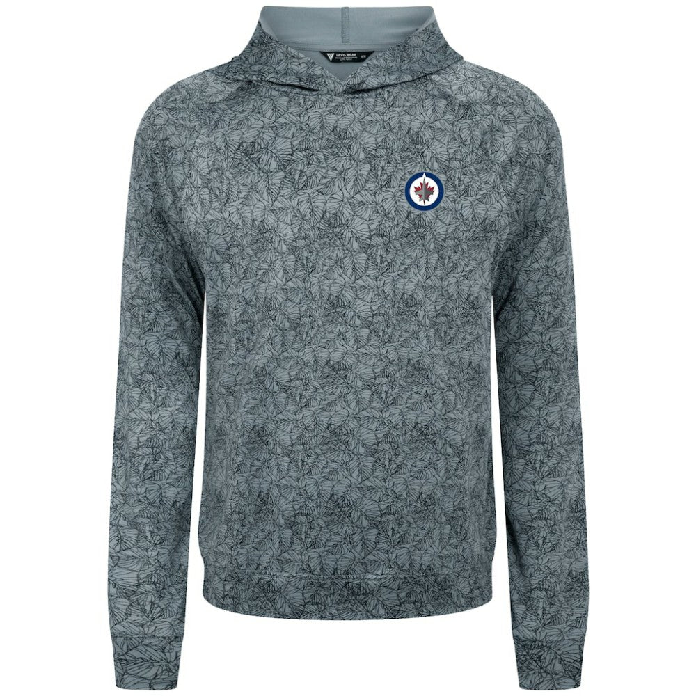 Winnipeg Jets Levelwear Albatross Raglan Pullover Hoodie - Gray Hoodies