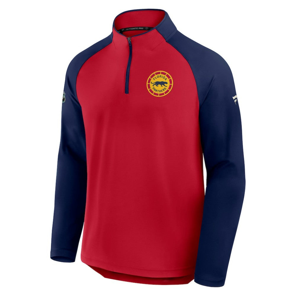 Florida Panthers Fanatics 2026 NHL Winter Classic Authentic Pro Quarter-Zip - Bright Cardinal