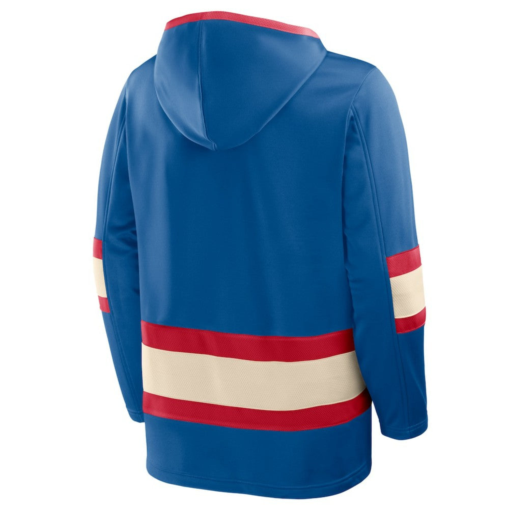 New York Rangers Fanatics 2026 NHL Winter Classic Lace Collar Hoodie - Blue Hoodies