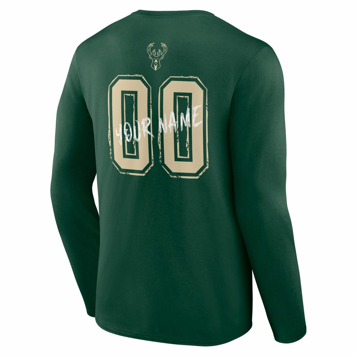 Milwaukee Bucks Hustle Custom Long Sleeve T-Shirt - Hunter Green shop