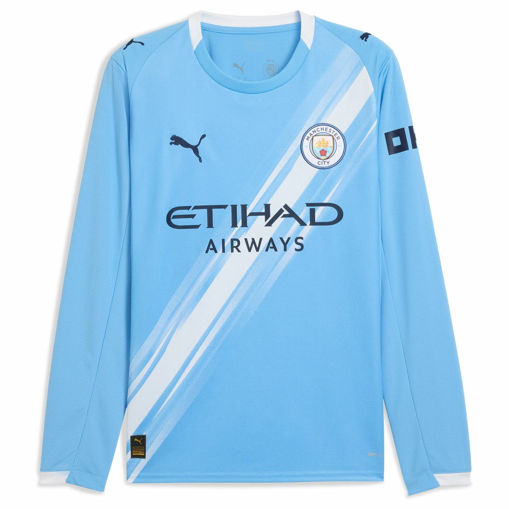 Manchester City 2025/26 Home Replica Long Sleeve Jersey - Sky Blue on sale