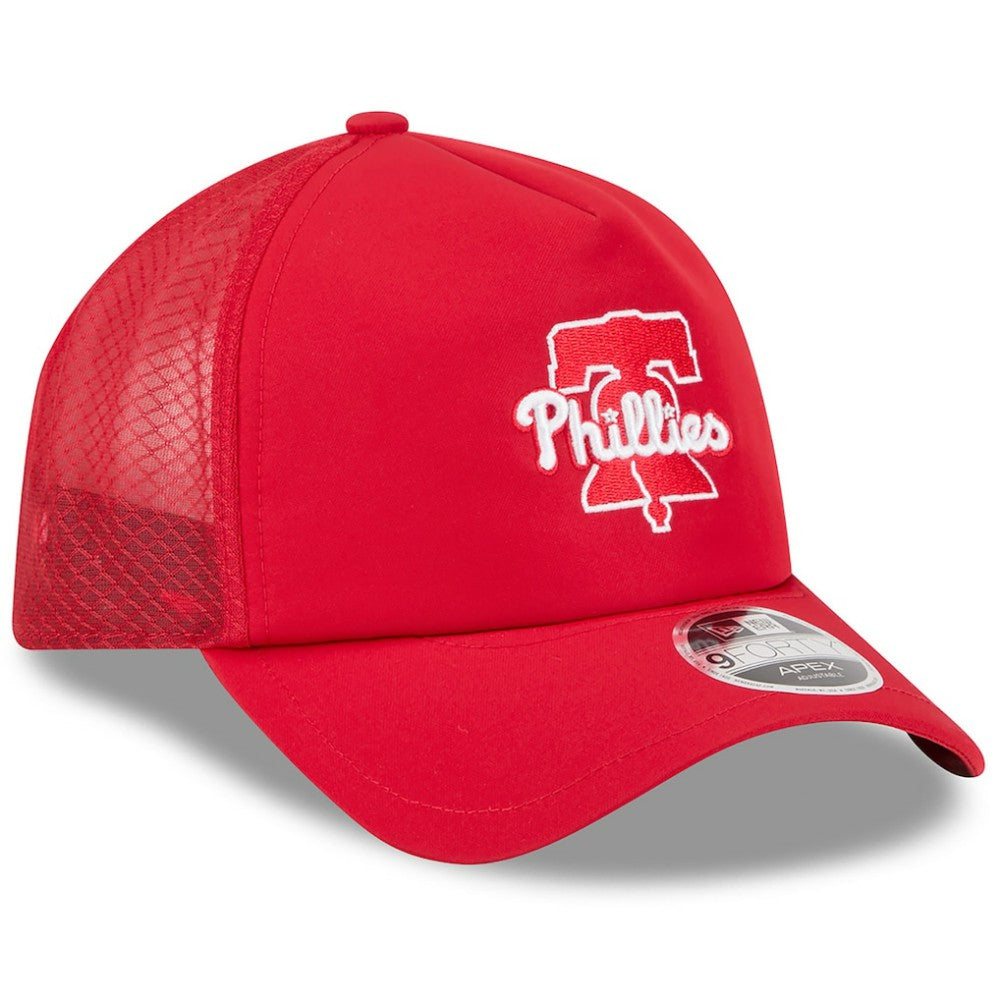 Philadelphia Phillies 2026 Batting Practice Alternate Apex 9FORTY Adjustable Hat Red